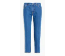 Elfie high-rise straight-leg jeans - Blue