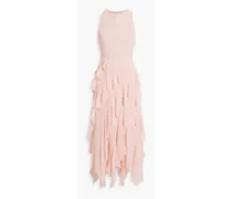 Ruffled chiffon midi dress - Pink