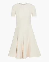 Valentino Garavani Flared wool and silk-blend crepe dress - White White