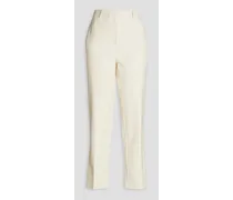 Cinley cotton-twill tapered pants - White