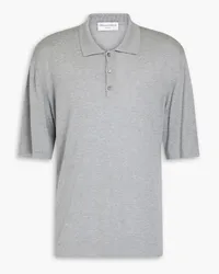 Officine Generale Cotton and Lyocell-blend polo shirt - Gray Gray