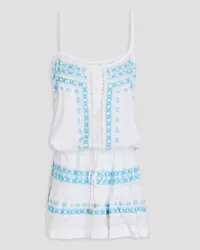 Melissa Odabash Karen embroidered voile mini dress - White White