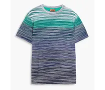 Space-dyed cotton-jersey T-shirt - Green
