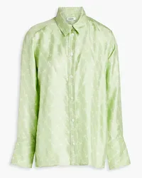 Sandro Printed silk-twill shirt - Green Green