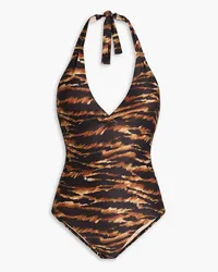 Melissa Odabash Rimini tiger-print swimsuit - Brown Brown