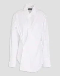 Rag & Bone Indiana wrap-effect cotton-poplin shirt - White White