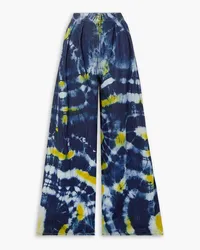 Alanui Moonrise tie-dyed high-rise wide-leg jeans - Blue Blue