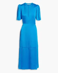 Stella McCartney Belted satin midi dress - Blue Blue