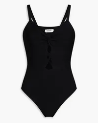 Sandro Cutout ribbed-knit bodysuit - Black Black