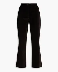 Claudie Pierlot Stretch-cotton twill straight-leg pants - Brown Brown