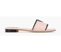 Vittoria embellished quilted leather sandals - Pink
