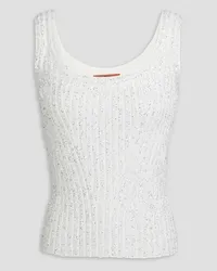 Missoni Sequin-embellished ribbed-knit tank - White White