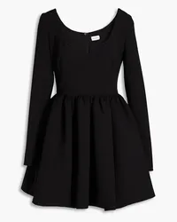 Magda Butrym Gathered wool-blend crepe mini dress - Black Black