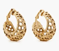 Burnished gold-tone earrings - Metallic