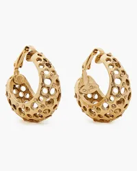 Oscar de la Renta Burnished gold-tone earrings - Metallic Metallic