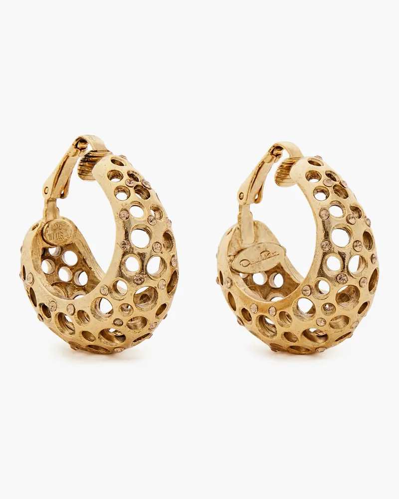 Burnished gold-tone earrings - Metallic