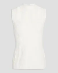 Diane von Furstenberg Viviane cable-knit turtleneck top - White White