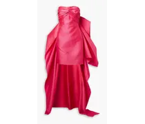 Convertible strapless mikado-piqué mini dress - Pink
