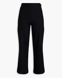 Vince Cozy Easy cropped wool-blend kick-flare pants - Black Black