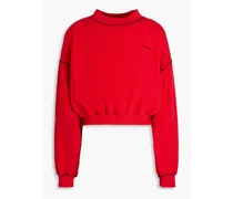RED Valentino French cotton-blend terry sweatshirt - Red Red