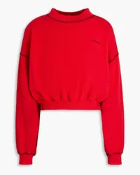 RED Valentino French cotton-blend terry sweatshirt - Red Red