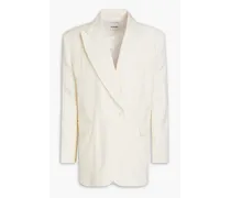 Leane woven blazer - White
