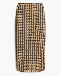 Victoria Beckham Printed merino wool skirt - Neutral Neutral