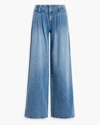 Alice + Olivia Alice Olivia - Anders pleated low-rise wide-leg jeans - Blue Blue