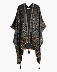 Camilla Crystal-embellished velvet kimono - Black Black