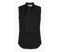 Stretch-cotton poplin shirt - Black