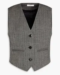 Co Herringbone wool vest - Black Black