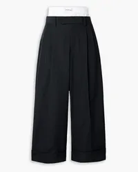 Alexander Wang Pleated crepe wide-leg pants - Black Black