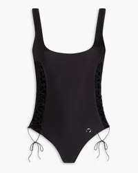 Leslie Amon Donatella lace-up swimsuit - Black Black