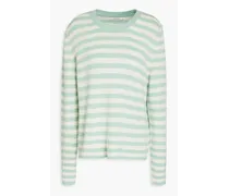 Striped wool and cashmere-blend sweater - Green