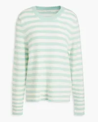 Chinti & Parker Striped wool and cashmere-blend sweater - Green Green