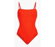Ribbed swimsuit - Red