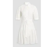 Luma cotton-blend poplin mini shirt dress - White