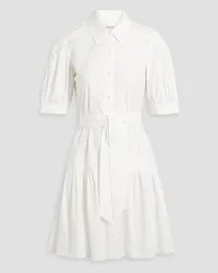 Derek Lam Luma cotton-blend poplin mini shirt dress - White White