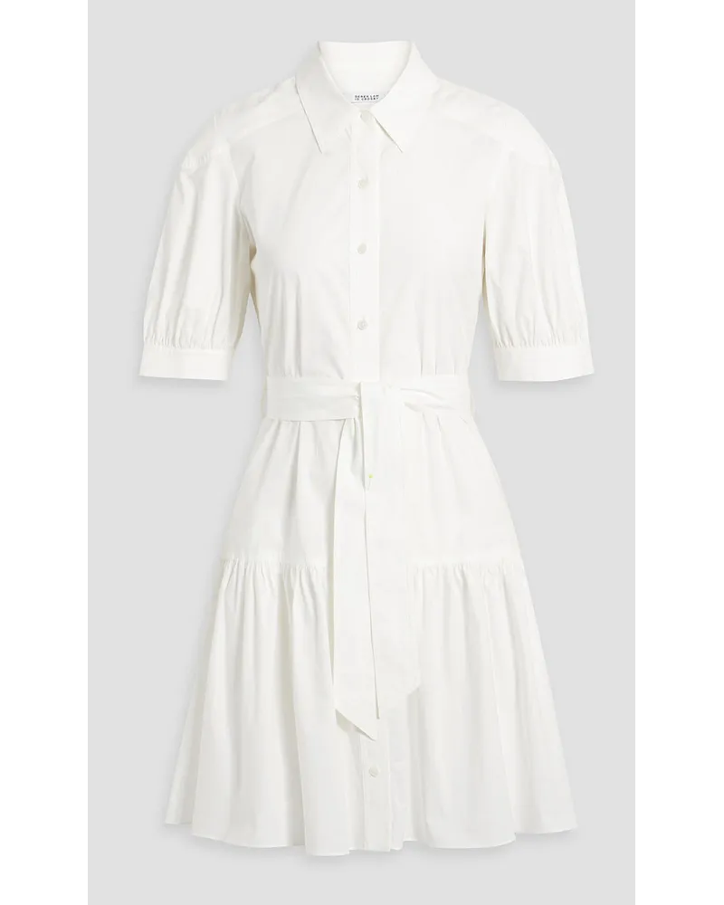 Derek Lam Luma cotton-blend poplin mini shirt dress - White White