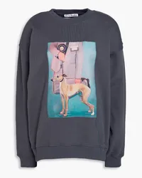 Acne Studios Printed French cotton-terry sweatshirt - Gray Gray