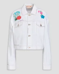 Marni Appliquéd denim jacket - White White