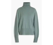 Wool and cashmere-blend turtleneck sweater - Green