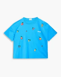 Mother Printed Pima cotton-jersey T-shirt - Blue Blue