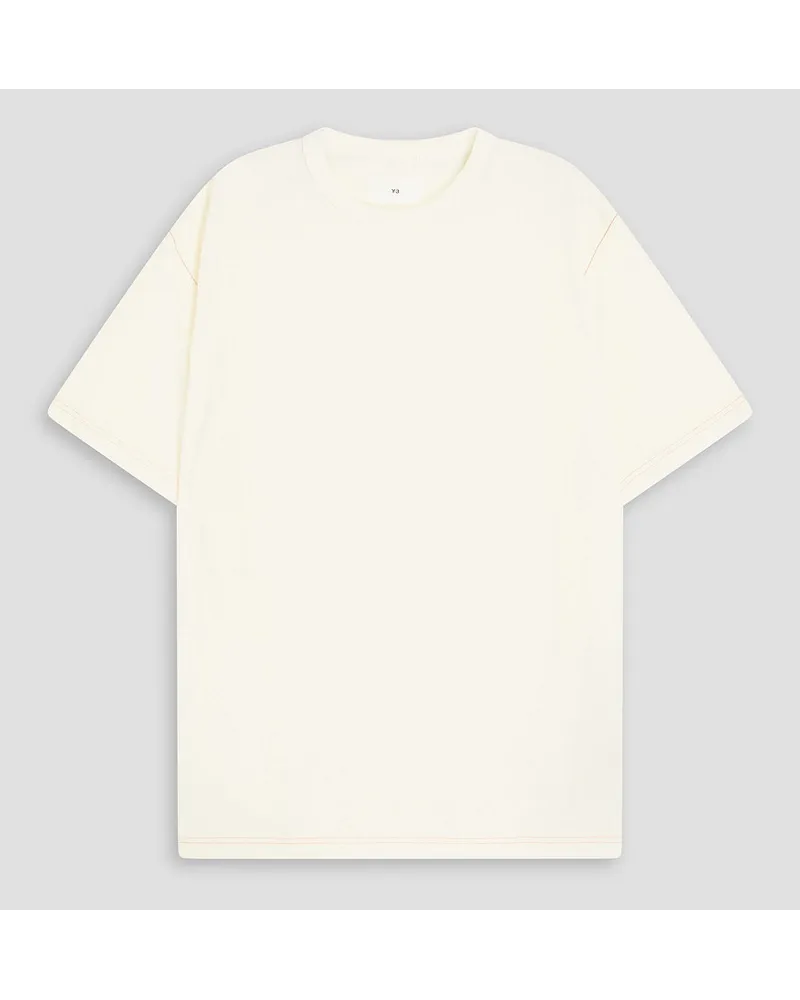 Y-3 Cotton-blend jersey T-shirt - White White