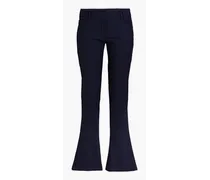 Wool-twill flared pants - Blue