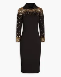 Badgley Mischka Studded scuba dress - Black Black