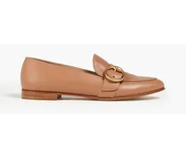 Buckled leather loafers - Neutral