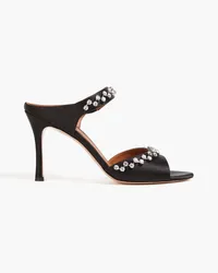 Malone Souliers Tala 90 crystal-embellished satin sandals - Black Black