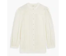 Vesta pintucked cotton-voile blouse - White