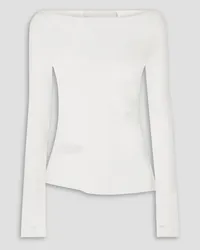 Dion Lee Cutout ribbed jersey top - White White